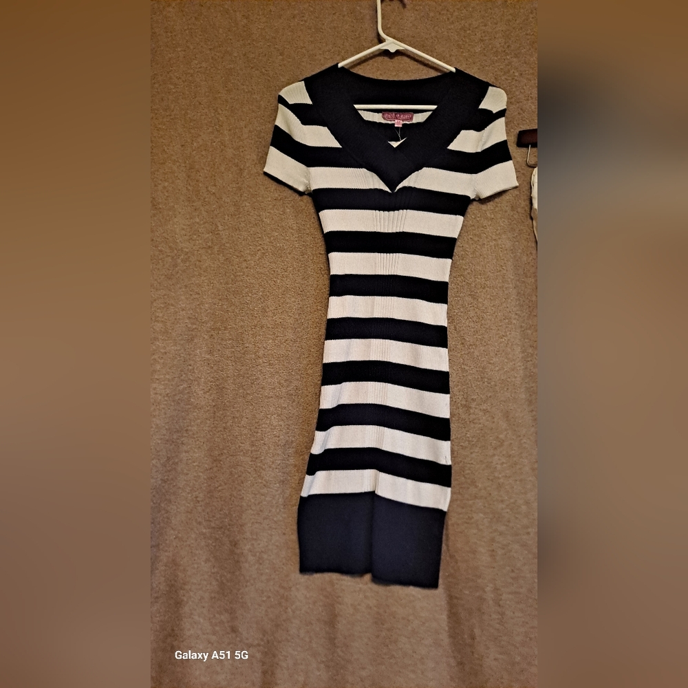 Navy & White Dress